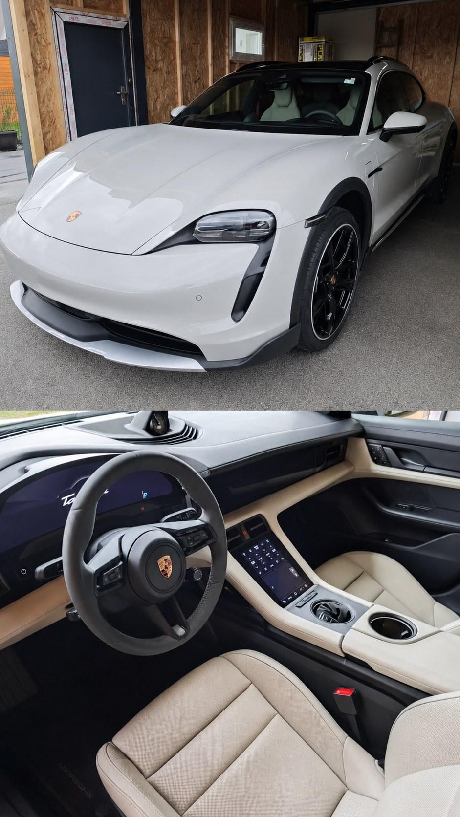 Porsche po globinskem čiščenju zunanjosti in notranjosti